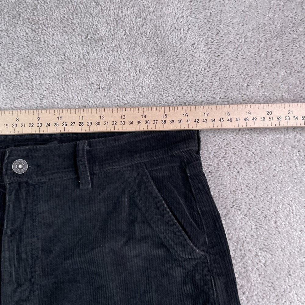 American Eagle Pants Womens 10 Black Corduroy High Rise Baggy Wide Leg Cargo - Picture 7 of 16